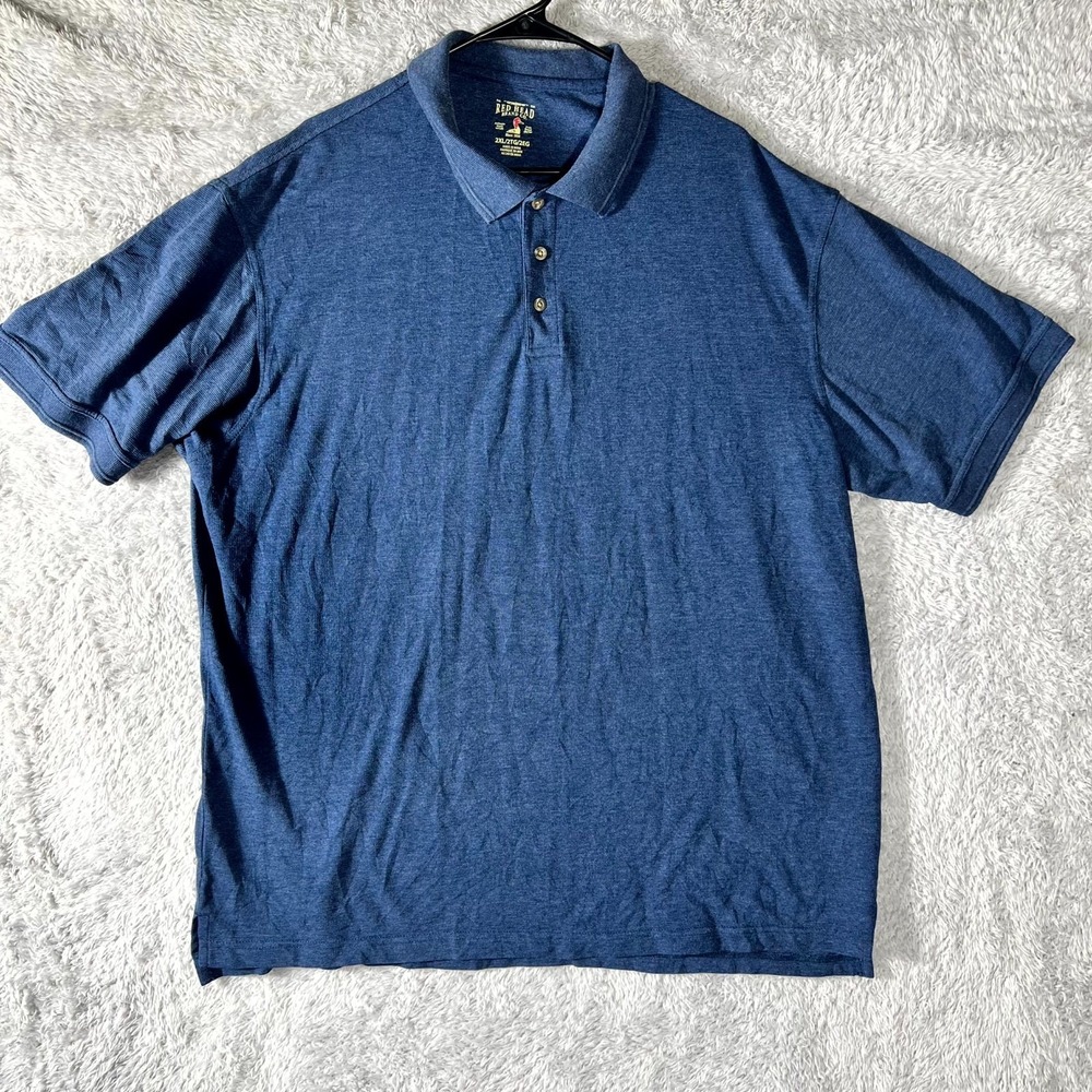 Redhead Brand Co Polo Shirt Mens 2XL Blue Cotton Authentic Good Tennis Tail